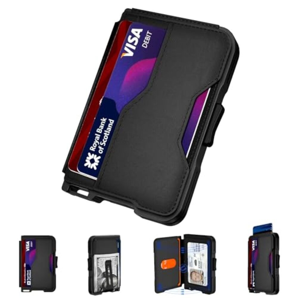 Wallet for Men, Slim Wallet for Men with Money Clip